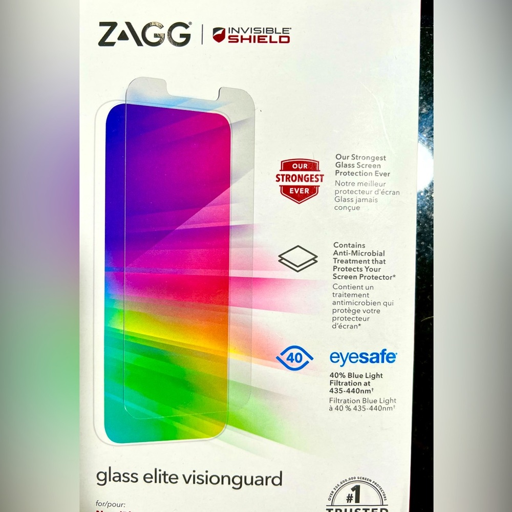 NWT ZAGG InvisibleShield Glass Elite VisionGuard Screen Protector iPhn 13/Pro&14